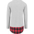 URBAN CLASSICS Long Flannel Bottom T-shirt