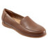 Trotters Deanna T2055-210 Womens Brown Leather Slip On Loafer Flats Shoes