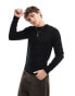 COLLUSION soft knitted crew neck jumper in black