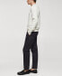 Men's Slim-Fit Cotton Pleated Pants