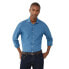 HACKETT Indigo Puppytooth long sleeve shirt