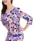 Women's Floral-Print Ruched Sheath Dress