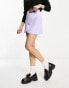 Miss Selfridge wrap mini skirt with buckle detail in lilac