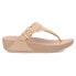 FITFLOP Lulu Adjustable Leather Toe-Post Slides