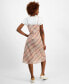 Women's Plaid Layered-Look Midi Dress