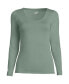 Women's Lightweight Jersey Skimming Long Sleeve Scoop Neck T-shirt