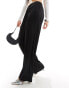 River Island satin pull on trouser in black