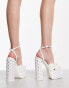 Public Desire Exclusive Magnum platform sandals in white