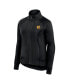 Women's Black Pittsburgh Steelers Studio Fitted Full-Zip Gym Track Jacket