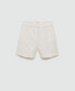 Women's Striped Cotton Bermuda Shorts