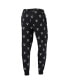 Men's Black Brooklyn Nets Allover Logo Jogger Pants