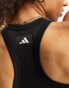 adidas Training Sports Club graphic crop top in black