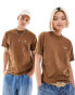 Vans left chest logo t-shirt in brown