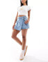 Mango denim skort in light blue