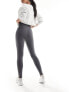 ASOS 4505 Icon running tie waist gym legging with phone pocket in dark charcoal