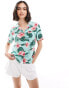 Superdry Beach resort shirt in luna rose mint