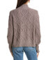 Forte Cashmere Luxe Cable Zip Mock Wool & Cashmere-Blend Cardigan Women's