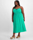 Trendy Plus Size Tie-Front Strappy Midi Dress, Created for Macy's