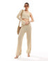 Something New X Cenit Nadir fine crochet one should crop top co-ord in beige