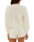 Rachel Parcell Boxy Cable Crew Top Women's