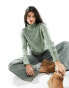 Missyempire exclusive roll neck jumper in sage green