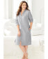 Plus Size Short Hooded Sweatshirt Robe