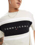 Tommy Jeans colorblock t-shirt in beige