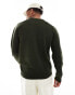 Brave Soul midweight crew neck jumper in forest green