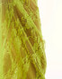 Annorlunda bow detail maxi skirt co-ord in lime green