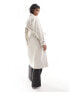 Forever New formal wrap coat with tie belt in cream