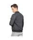 Men's Carbon Black Zip-Front Jacket With Flap Pocket