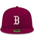 Men's Cardinal Boston Red Sox Logo White 59FIFTY Fitted Hat