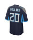 Men's Tony Pollard Navy Tennessee Titans Game Player Jersey