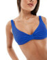 & Other Stories crinkle triangle knot bikini top in blue