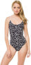 Michael Michael Kors Womens 173013 Cross-Back Lace-Up One-Piece Swimsuit Size 14