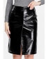 Women's Leather Fashion Skirt, Black