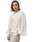 Women's Silk Blouse with Raglan Sleeves for Women