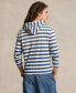 Men's Striped Big Pony Hooded T-Shirt