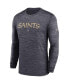 Men's Black New Orleans Saints Sideline Team Velocity Performance Long Sleeve T-shirt