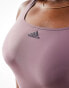 adidas Performance plus 3-stripes swimsuit in purple