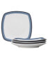 Colorscapes Layers Square Dinner Plate Set of 4, 10.75"