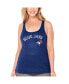 Women's Royal Toronto Blue Jays Plus Size Swing for the Fences Racerback Tank Top