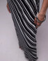 Topshop scoop neck slip maxi dress in stripe print