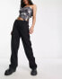 Reclaimed Vintage low rise 90's straight trouser in black