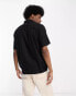 Weekday randy short sleeve shirt in black