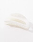 SUI AVA bridal round hair claw clip in white