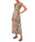 Women's Sleeveless V-Neck Paisley Midi Dress