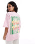 ASOS DESIGN oversized t-shirt with Jamaica graphic in pink