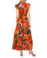 Women's Short Sleeve Wrap Front Maxi Dress