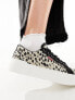 Levi's Tijuana trainer with logo in leopard print